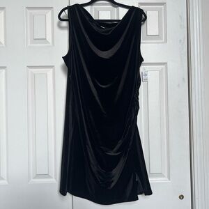 Old Navy Black Draped Mini Dress